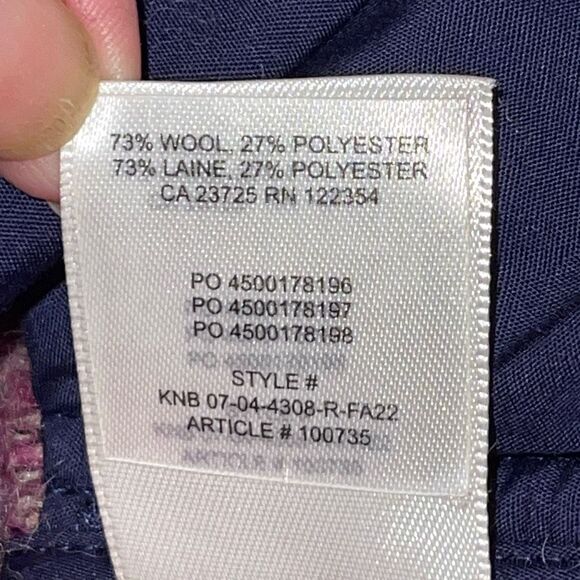 Aritzia Wilfred Free The Ganna Womens Plaid Wool Blend Shacket Fuchsia Multi XL - Picture 5 of 7